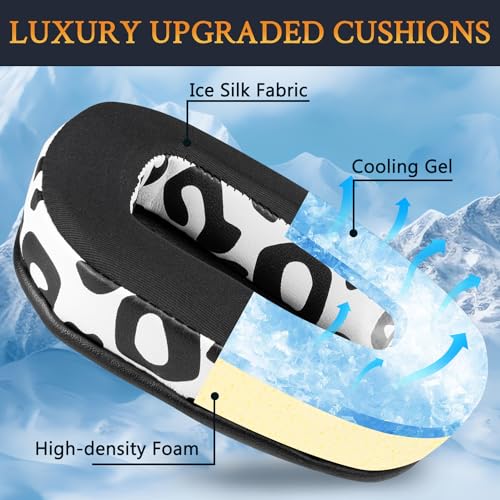 SOULWIT Cooling Gel Ear Pads Cushions Replacement for Logitech G35 G930 G933 G935 G633 G635 G533 G430 G431 G432 G433 Gaming Headset, Earpads for G332 G230 G231 G233 Headphones - Snow Leopard - color: Snow Leopard