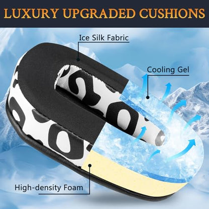SOULWIT Cooling Gel Ear Pads Cushions Replacement for Logitech G35 G930 G933 G935 G633 G635 G533 G430 G431 G432 G433 Gaming Headset, Earpads for G332 G230 G231 G233 Headphones - Snow Leopard - color: Snow Leopard