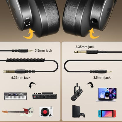 MAONO Podcast Microphone HD300T+ MH700 Professional Studio Monitor Headphones