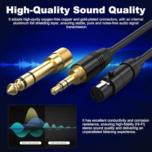 Replacement Coiled Cable for Beyerdynamic DT990 DT770 DT900 PRO X, AKG Q701 | 3.5mm to Mini-XLR Audio Cable Compatible with Beyerdynamic DT700 PRO X, DT1990 PRO MKII, Headphone Cord for AKG K240, K702