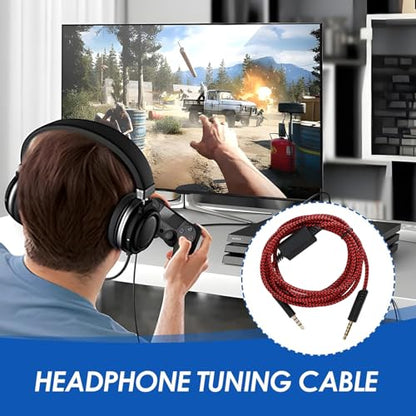 Detachable Gaming Headset Cable Replacement, 3.5mm(1/8") Nylon Braided with Inline Mute Switch Volume Headset Cable Compatible with Astro (Type 3)