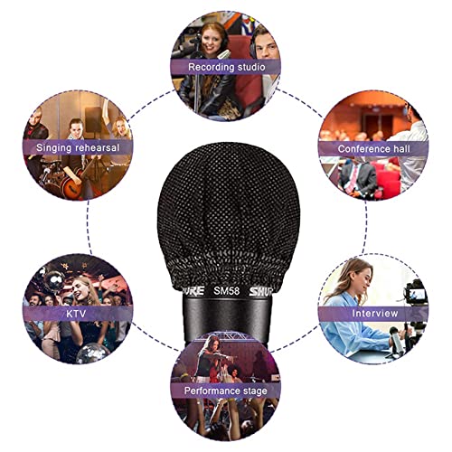 300 Pcs Disposable Microphone Covers, Windscreen Mic Covers, Handheld Microphone Protective Cap for Karaoke