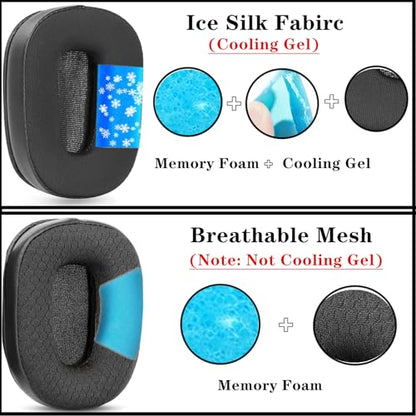 B450XT Replacement Earpads for BlueParrott B450-XT/S450 Headset | Ear Pads with Softer Memory Foam High Density Noise Cancelling Foam Added Thickness-Black