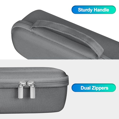 BOVKE Carrying Case Compatible with Beats Pill x Kim Kardashian - Wireless Bluetooth Speaker, Beats Pill Portable Speaker Holder Bag with Extra Mesh Pocket for Charging Cables, Gray - color: Gray