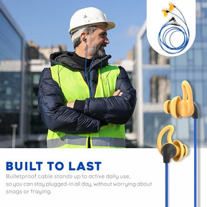 MIPEACE Ear Plug Headphones for Work, Custom-fit Work Earbuds Earphones-Safety Headphones for Construction Industrial
