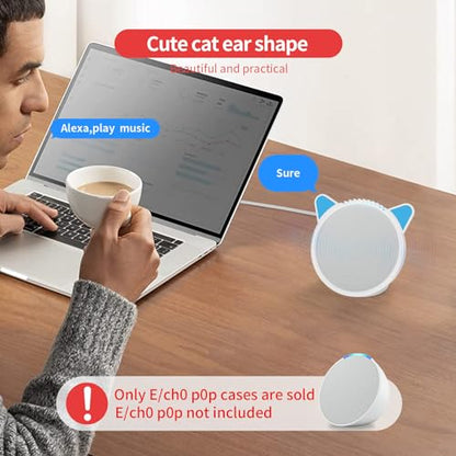 Silicone Cover for Ec/-ho P/-op Soft Waterproof Dustproof Portable Protective Case Compatible with Ec-h/o P-o/p Speaker Accessories (White) - color: white