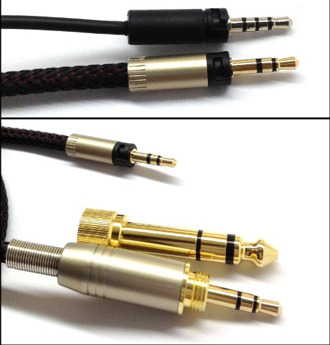 NewFantasia Replacement Audio Upgrade Cable Compatible with Sennheiser Momentum, Momentum 2.0, HD1 Over-Ear On-Ear Headphones 1.2meters/4feet - size: 1.2m