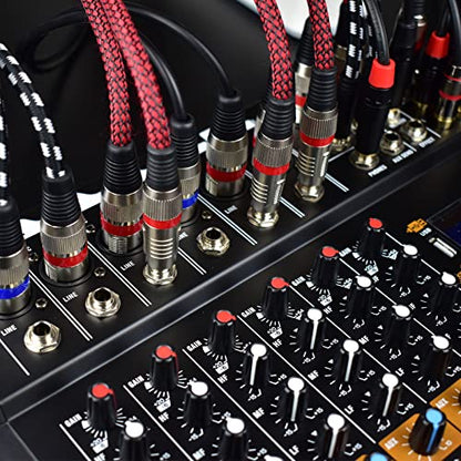 3.5mm to Dual XLR Female Splitter Y Cable 6.6 Feet | 1/8 Inch Mini Stereo to 2 XLR Female Breakout Audio Cord, Nylon Braided OFC Shielded Mic Adapter for Camera,Mixer,Podcasting