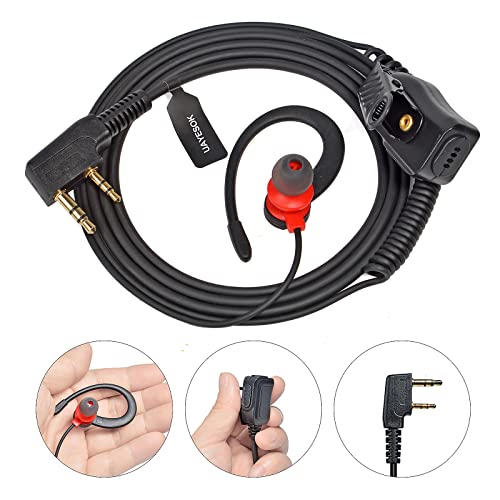UAYESOK Surveillance Kit Earpiece for 2 Pin Kenwood Two Way Radio | For Baofeng UV-5R BF-888s BF-F8HP UV-82 UV-82HP, Retevis H-777 RT21 RT22 RT26 RT68