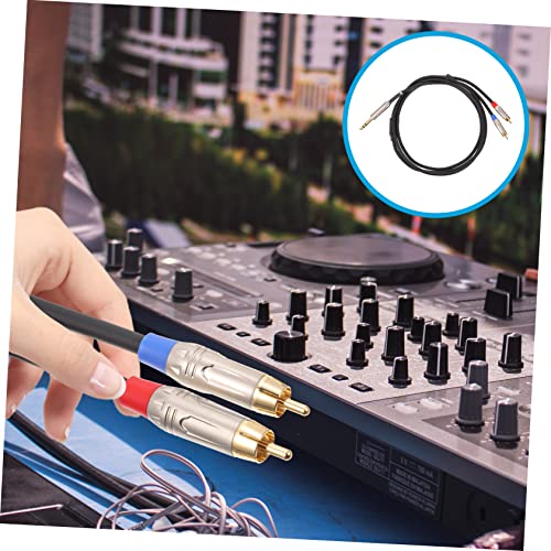Mikikit 1pc Stereo Male to Adapter Cable for Speakers and Mixers and Practical Audio Equipment Connection Cable