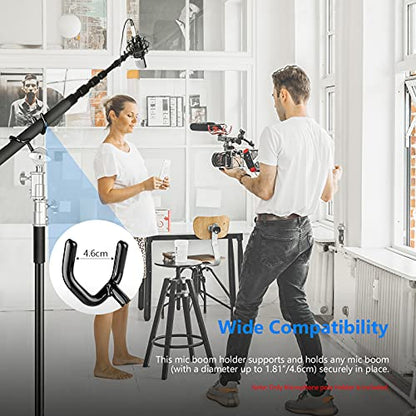 NEEWER Metal Microphone Boom Support Holder for C-Stands and Mic Stands, Black - style: CM-NA-1(Black)