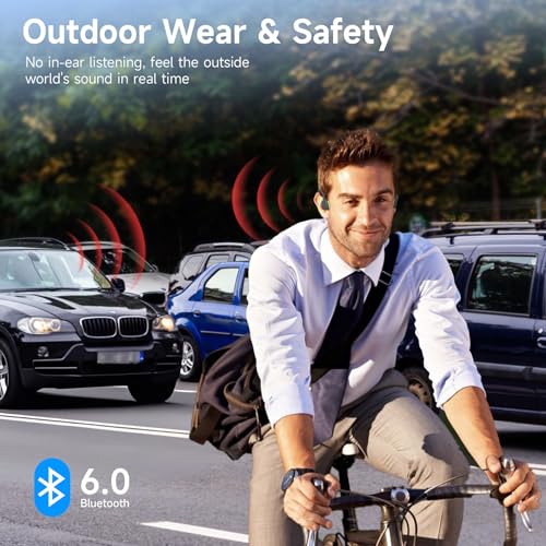 LOBKIN Bone Conduction Headphones,Bluetooth 6.0 Swimming Headphones Wireless, IPX8 Waterproof 32G Memory Open Ear Earphones with Microphone, 8H Playtimes for Hiking,Running,Swimming,Cycling (Green)