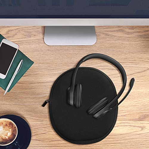 kwmobile Neoprene Headphone Case for H390 Cover – Over-Ear Headset Storage Pouch - Soft Travel Carry Bag Black - color: black
