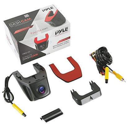 Pyle WiFi HD Car Dash Camera - Upgraded 1080p Dashboard Video Cam Recorder System w/Night Vision Support 32GB - Built-in Microphone for Recording, Wireless Control, Windshield Mount - Pyle