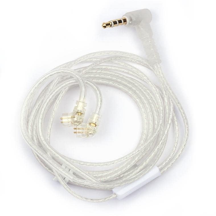 Linsoul 3.5mm Plug 2 Pin Detachable OFC Braided Cable for KZ ZS10 Pro Earphones (with Mic) | Recessed 2Pin Connector, OFC Braided Eord for In Ear Monitor, Audiophile Musician Use, w/ Mic