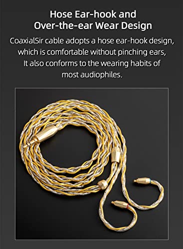 MMCX 4.4mm Balanced Cable, 7N high Conductivity Copper, 6N Silver Coated OCC, 4.4mm with MMCX, Compatible with Dunu TITAN6, DK3001Pro, DK4001, IE600, IE900, AKG N5005, Hi-Res Audio Tangle-Free - size: MMCX, style: 4.4mm Balanced