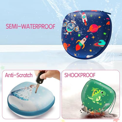 Kids Headphones Case for Folding Headphone, Love Fans(Case Only) | Compatible with iClever BTH12/HS19/BTH26/JoySpark-T5/Candy Bila BH03/EarFun/IMYB/MIDOLA MD-B01/noot Products Kids Headphones - color: Love Fans