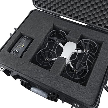 MEIJIA All Weather IP67 Waterproof Hard Camera Case,Hard Protective Case,Hard Case with Customizable Foam,Fit Use of Drones,Camera,Equipments,Pistols(Black,15.98x12.99x6.85inches) (Pack of 2) - color: Black, size: 15.98x12.99x6.85inches (Pack of 2)