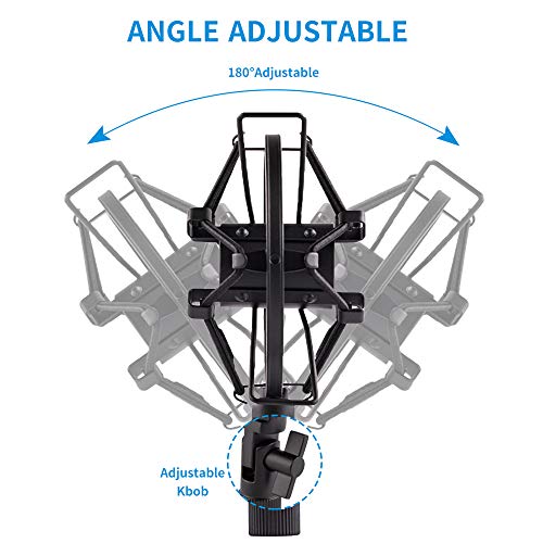 Microphone Shock Mount Holder Clip Mic Anti-Vibration for 22mm-26mm Diameter Dynamic Mic Like Shure SM58 58S SM57 PAG48 Sennheiser E835 E845 AKG D5S Samson Q7 Q8 Behringer Xm8500