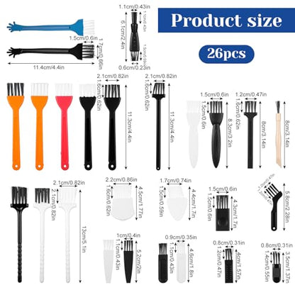 25 Pc Mini Keyboard Cleaning Brushe Kit,Electronic Dust Clean Brush | Small, Anti Static Cleaning Brush, with PP Handle, for Computer Motherboard, Keyboard Camera, Small Space