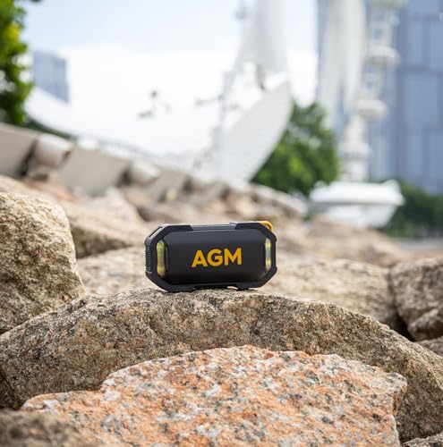 AGM MagROCK Portable Bluetooth Speaker, IP67 Waterproof, Drop-proof&Dust-proof, Bluetooth 5.3 Outdoor Speakers, Powerful Stereo Sound with Boosted Volume, Vibrant RGB Light, Magnetic Attachment Design