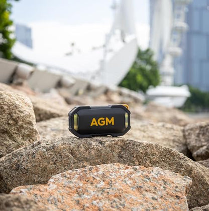 AGM MagROCK Portable Bluetooth Speaker, IP67 Waterproof, Drop-proof&Dust-proof, Bluetooth 5.3 Outdoor Speakers, Powerful Stereo Sound with Boosted Volume, Vibrant RGB Light, Magnetic Attachment Design