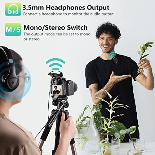 Saramonic Blink500 T2 Wireless Lavalier Microphone for Cameras Camcorder,Noise Cancellation,328ft Range,12H Battery Life,Clip-on Lapel Mic for Video Recording Interview YouTube Live Streaming