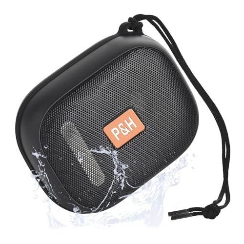 Portable Bluetooth Speaker, Small Speakers Bluetooth Wireless, IPX7 Waterproof Bluetooth Speaker Suitable for in Bathroom, Pools, Boating and Hiking Black