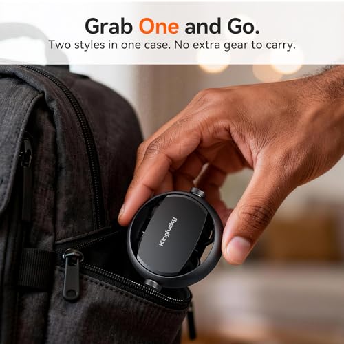 Kinglucky 2-in-1 Wireless Earbuds, in-Ear & Open Ear Clip-On Earbuds Comfortable fit, Bluetooth Headphones 5.4 with Noise Cancelling Mic, Power Swap Charging, Up to 50H, Black - color: Matte Black