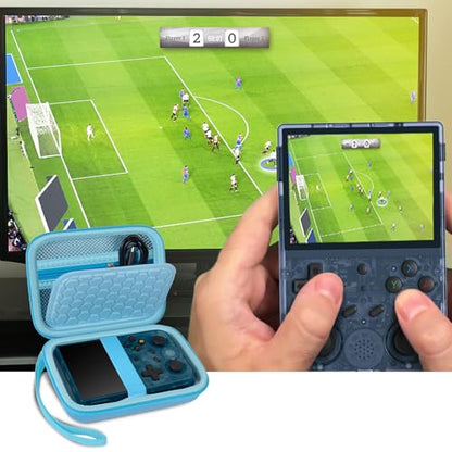 PAIYULE Travel Carrying Case for R36S RG353V RG353VS Handheld Game Console - color: Blue, style: For R36s