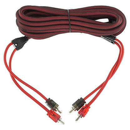 DS18 R16 RCA Cable Ultra Flex 16 Feet - 2-Male to 2-Male Stereo Audio Cables, 2RCA Male to 2RCA Male Stereo Cable for Home Theater, HDTV, Amplifiers, Hi-Fi Systems, Car Audio, Speakers. (16ft / 4.8m) - size: 16 Feet