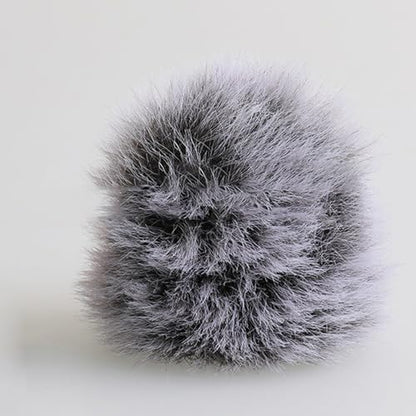 Artifical Furry Wind Muff Windshield for ZV1 VLOG Microphones Windproof Cover Improve Black