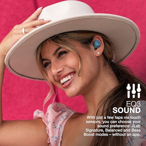JLab Go Air Pop True Wireless Bluetooth Earbuds + Charging Case, Slate, Dual Connect, IPX4 Sweat Resistance, Bluetooth 5.1 Connection, 3 EQ Sound Settings Signature, Balanced, Bass Boost - color: Slate