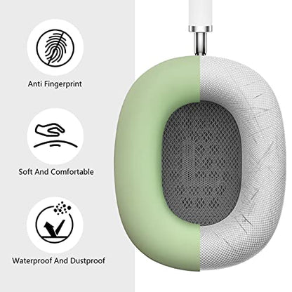 FILOTO Case for Airpods Max Headphones, Ear Pad Case Cover/Ear Cups Cover/Headband Cover for AirPods Max (USB-C/Lightning)(2024/2020), Silicone Accessories Cases (Cactus Green) - color: Cactus Green