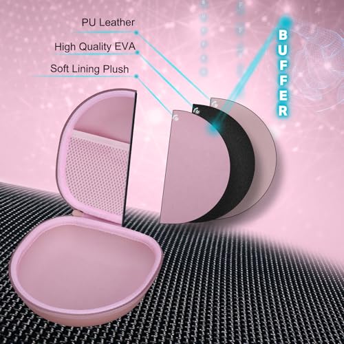 Headphone Case Compatible with JBL/Beats/BERIBES/Jlab/Picun/TOZO/KVIDIO/Soundcore Anker/Skullcandy Noise Cancelling Over-Ear Headphones, Pearl Pink - color: Pearl Pink