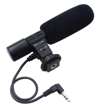 MIC-01 3.5mm DV Stereo Studio Digital Video Recording Microphone Fit for DSLR Camera