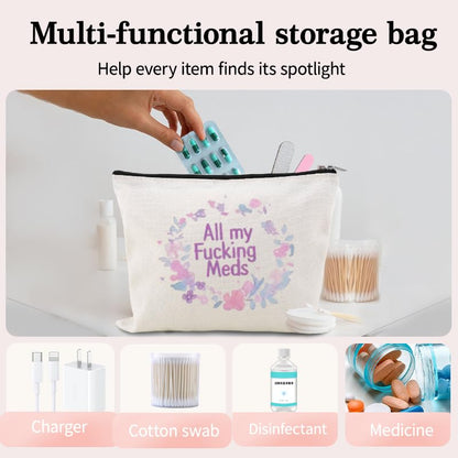 Funny Patient Medical Bag Gift Small Travel Drug Organizer Camping Medicine Bag Pouch Doctor Nurse Technician Pharmacy Gag Gift Practitioner Novelty Gifts for Physician Pharmacist Makeup Cosmetic Bags - color: Funny Patient Medical Bag Gift