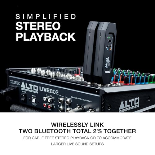 Alto BTTOTALMK2 Bluetooth Receiver with XLR | Rechargeable XLR Receiver for Mixing Desks, Audio Mixer Setups, and Active PA Systems - style: Bluetooth Total MK2