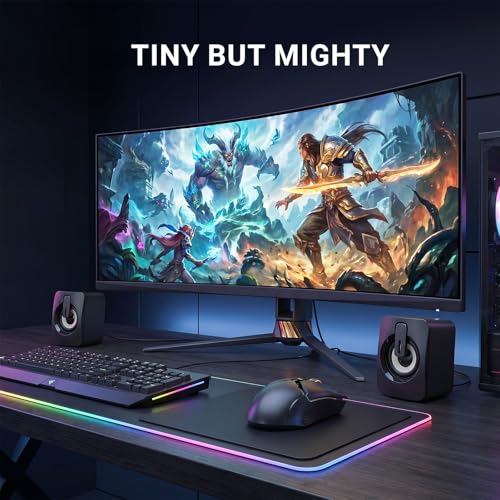 Computer Speakers for Desktop,Portable PC Monitor Speaker,Mini Speakers