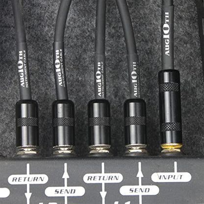 6 Inch Guitar Patch Cable 15 CM Straight to Angled | Performance Guitar Effect Pedal Cables Standards size Nickel Plated Plug - color: Straight-Angled, size: 6in