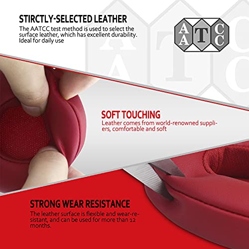 Krone Kalpasmos Earpad Replacement for Beats Solo 2 & 3 Wireless/Wired Headphone, Ear Cushion Premium Protein Leather Memory Foam with Kits, Superb Comfortable Easy to Install – Red - color: Red