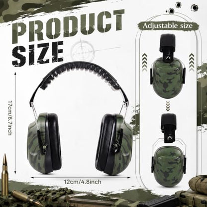 12 Pcs Kids Ear Protection Noise Cancelling Headphones Ear Muffs Bulk 27db Adult Noise Reduction Hearing Earmuff (Universal Fit (kids & Adults),Camo Style) - size: Universal Fit (kids & Adults), style: Camo Style