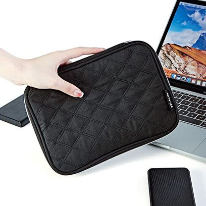 BELALIFE 전자 오거나이저 백 | 코드, 충전기, 휴대폰, 이어폰, 하드 드라이브, USB, SD 카드 및 전자 액세서리용 테크 보관 가방, 블랙 - color: 블랙.