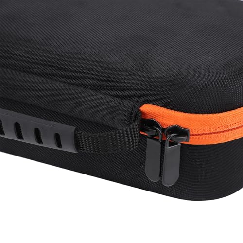 Haofy Wireless Microphone Case Storage Box Organizer EVA Hard Shell with Dual Zip Closure Handle and Mesh Pockets for Dual Wireless Microphone System Receiver Adapter AA Battery
