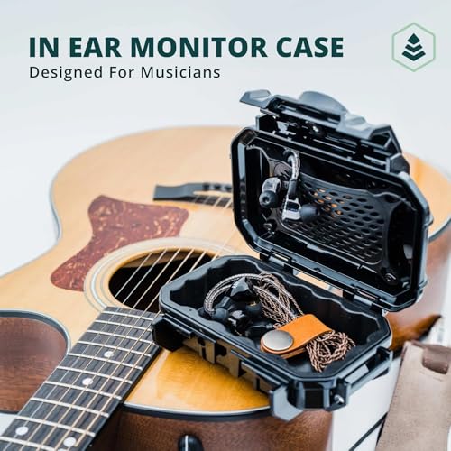 Evergreen | in Ear Monitor Protective Cases for IEM - Compatible with KZ ZS10 Pro, ZST, ZEX, AS10, AS16, ZSN Pro X, YINYOO, TANGZU, Moondrop, Shure SE215, Airpods (52 Black) - color: 52 Black