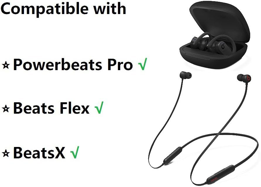 Memory Foam Tip Compatible with Powerbeats Pro Replacement Ear Tips, Perfect Noise Cancellation, Fit in Case, Foam Tips 6 Pairs, Black, Small Size (515BS) - size: Small