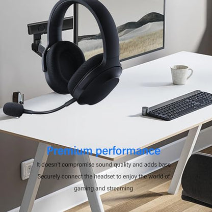 Headphone Mic Attachment, 3.5mm Detachable Mic for Headset, OFC and PVC Mic Replacement for Razer Barracuda X Wireless Gaming Headphones