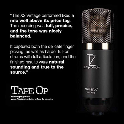 Stellar X2 Vintage Large-Diaphragm Cardioid Condenser XLR Microphone