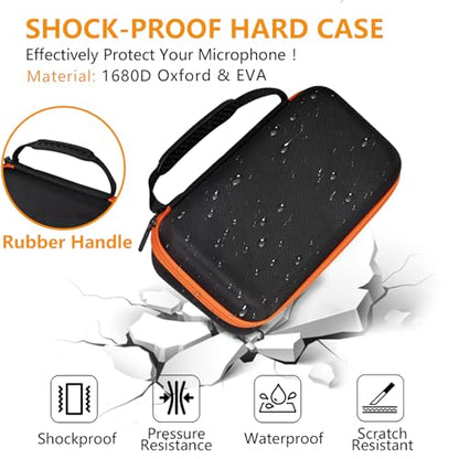 Wireless Microphone Case Compatible with JBL Wireless Two Microphone System, Handheld Dual Mic Travel Bag for Party Box, Singing, Karaoke for JBL mic, Receiver, Adapter, AA Batteries -Black (Box Only) - color: Black