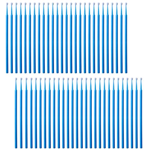 100 Pack Phone Charge Port Cleaning Tool kit,Bendable Mini Soft Round Brushes Cleaner Compatible with iPhone 11 Pro Speaker Tablet Camera Laptop Computer Smartphone, Blue - color: Blue